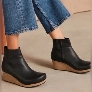 🖤✨Papillo by Birkenstock Women's Ebba Black Wedge Boots size 37✨🖤
